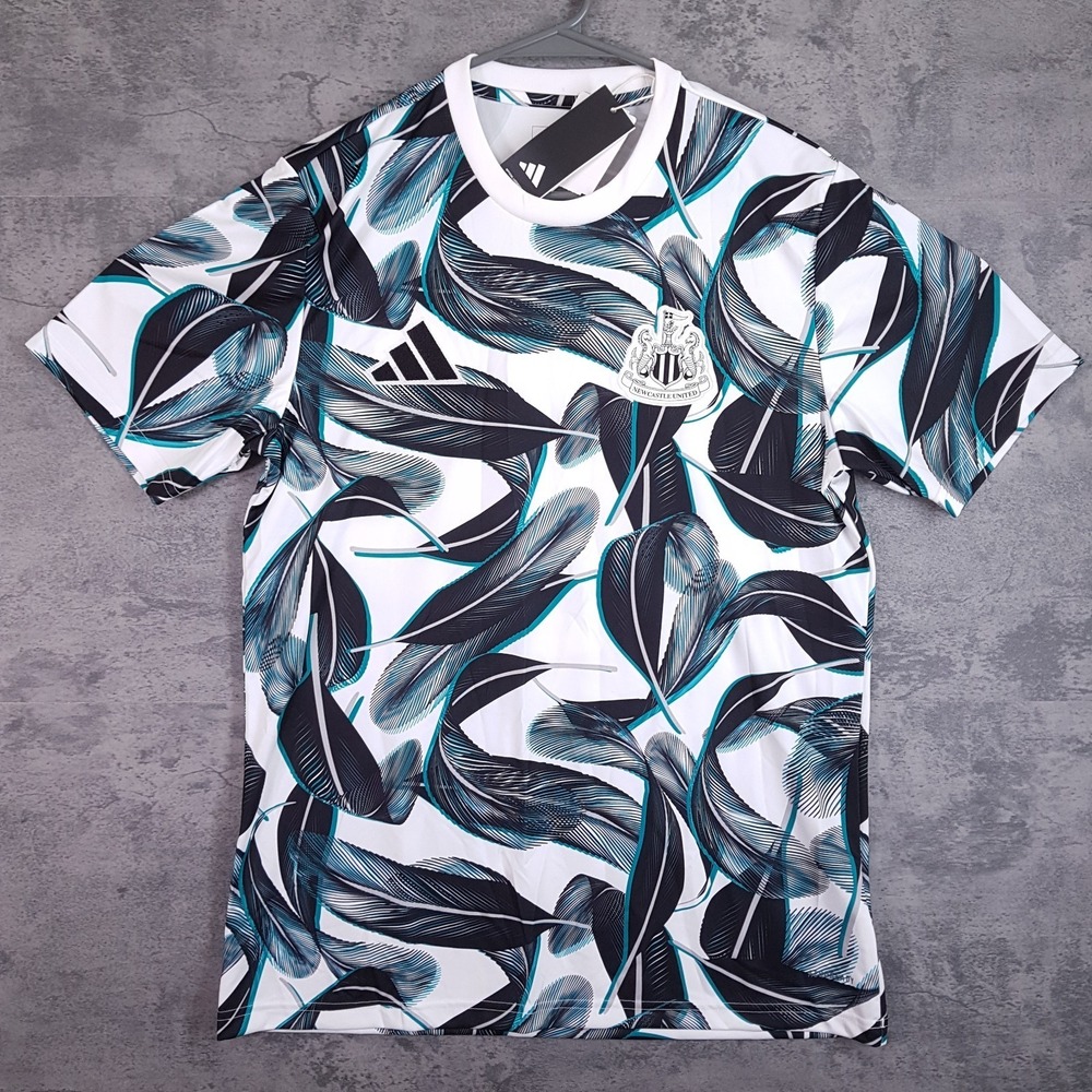 ADIDAS NewCastle United 24/25 Pre Match Soccer‎ Jersey Mens LARGE Feather Print